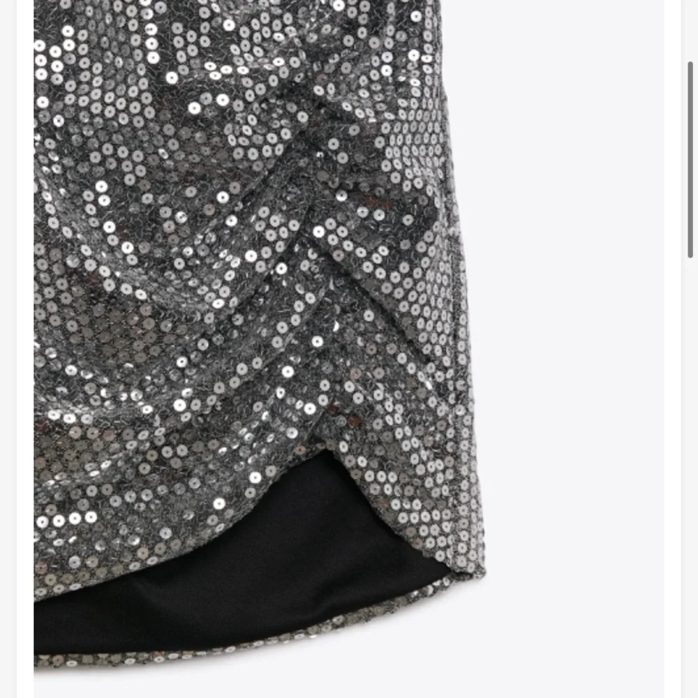 NWT Zara Silver Sequence Party Dress Size Large L and Medium M - Picture 5 of 7